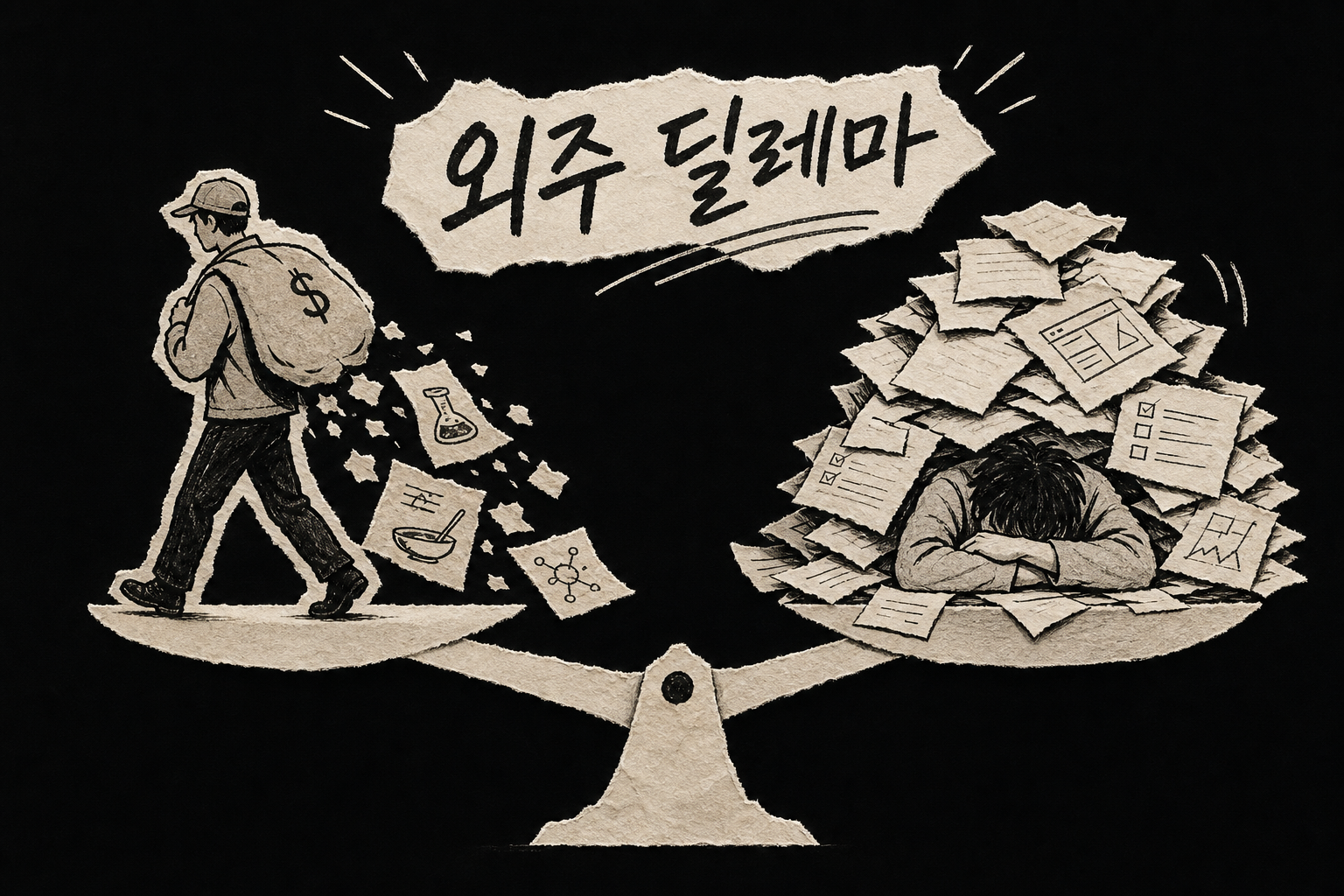 외주의 딜레마 — 외주를 주면 노하우가 새고, 혼자 하면 물량에 깔린다
